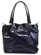 Tod S Flower Tote, Women's, Blue, Leather