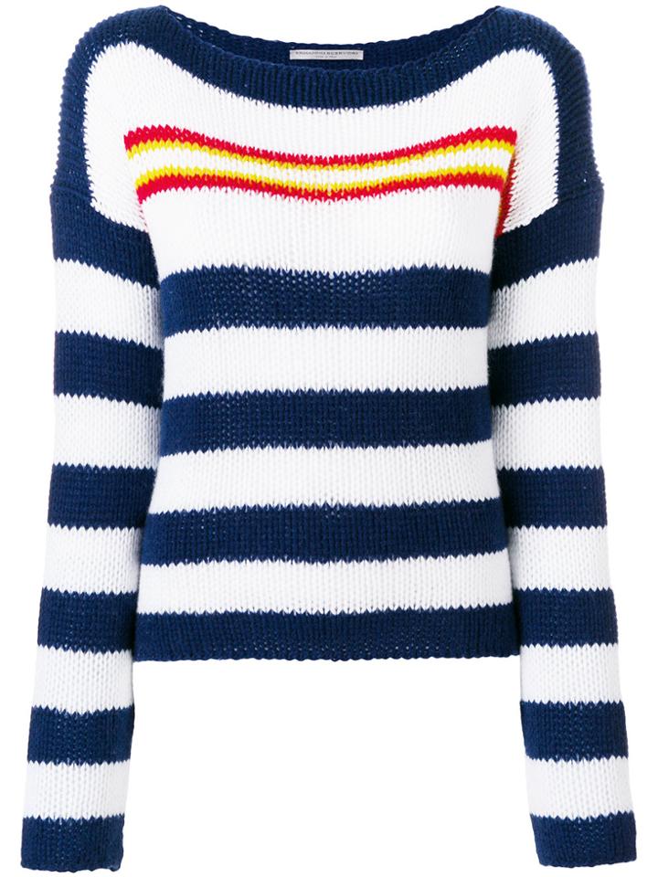 Ermanno Scervino Striped Knit Jumper - Blue