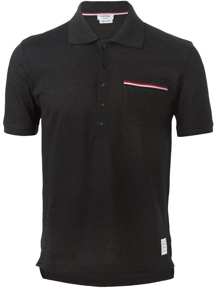 Thom Browne - Polo Shirt - Men - Cotton - 0, Grey, Cotton