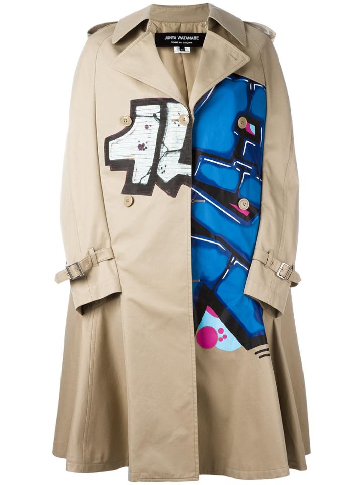 Junya Watanabe Printed Trench Coat - Nude & Neutrals