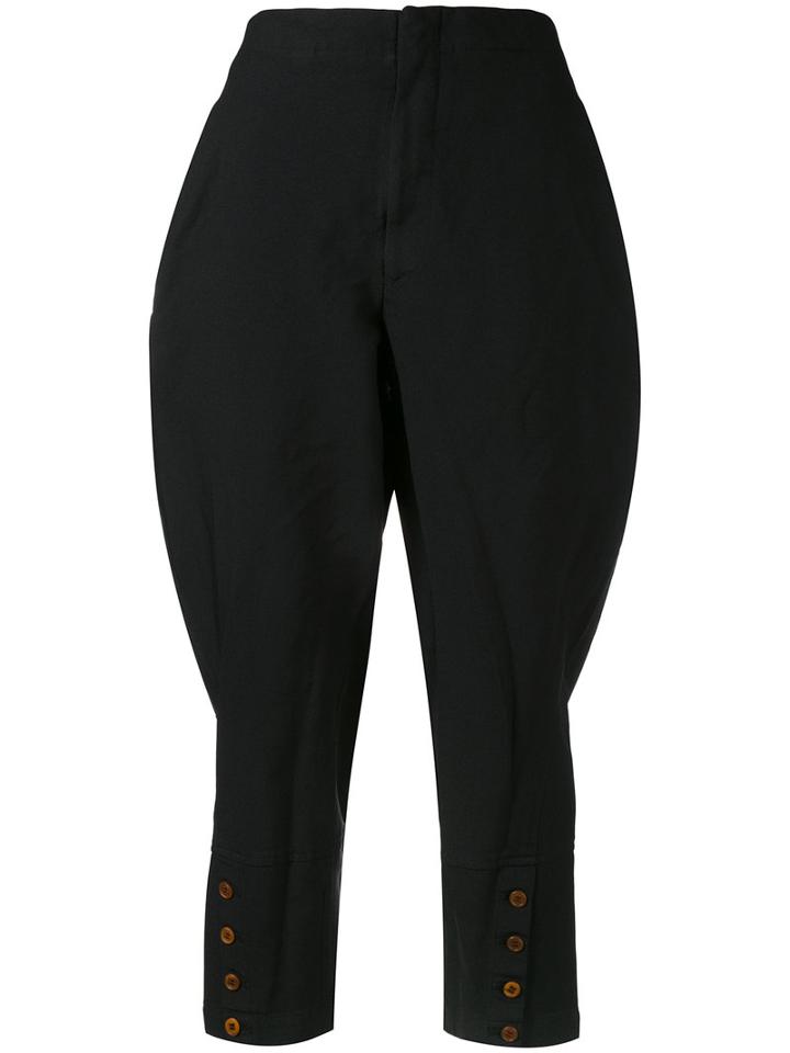 Comme Des Garçons Comme Des Garçons - Cropped Trousers - Women - Polyester - S, Black, Polyester