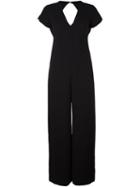 T By Alexander Wang Open Back Jumpsuit, Women's, Size: 6, Black, Polyester
