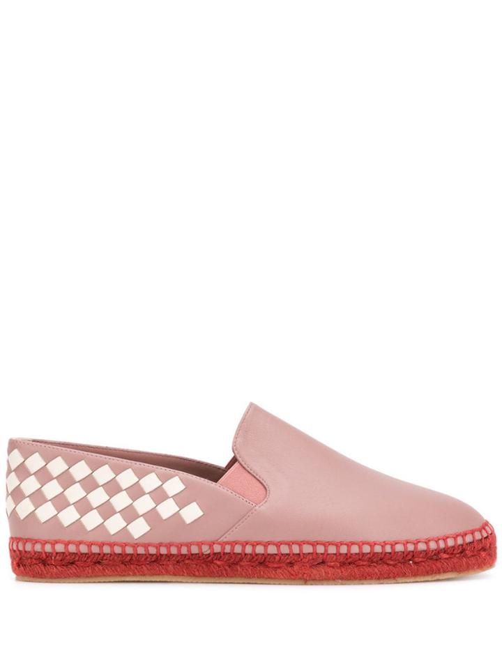 Bottega Veneta Pink Leather Espadrilles