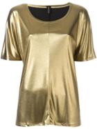 Alexandre Vauthier Metallic (grey) Effect T-shirt, Women's, Size: 3, Polyamide/acetate