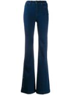 Karl Lagerfeld Wide Leg Signature Denim - Blue