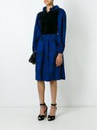 Lanvin Vintage Velvet Panel Dress, Women's, Size: 42, Blue