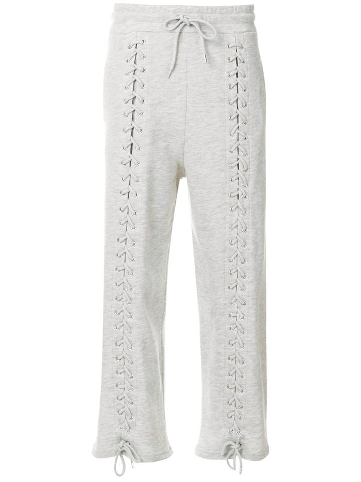 Mcq Alexander Mcqueen Lace-up Detail Sweatpants - Grey
