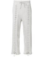Mcq Alexander Mcqueen Lace-up Detail Sweatpants - Grey