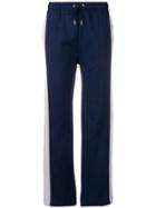 Alexa Chung Side Stripe Track Pants - Blue