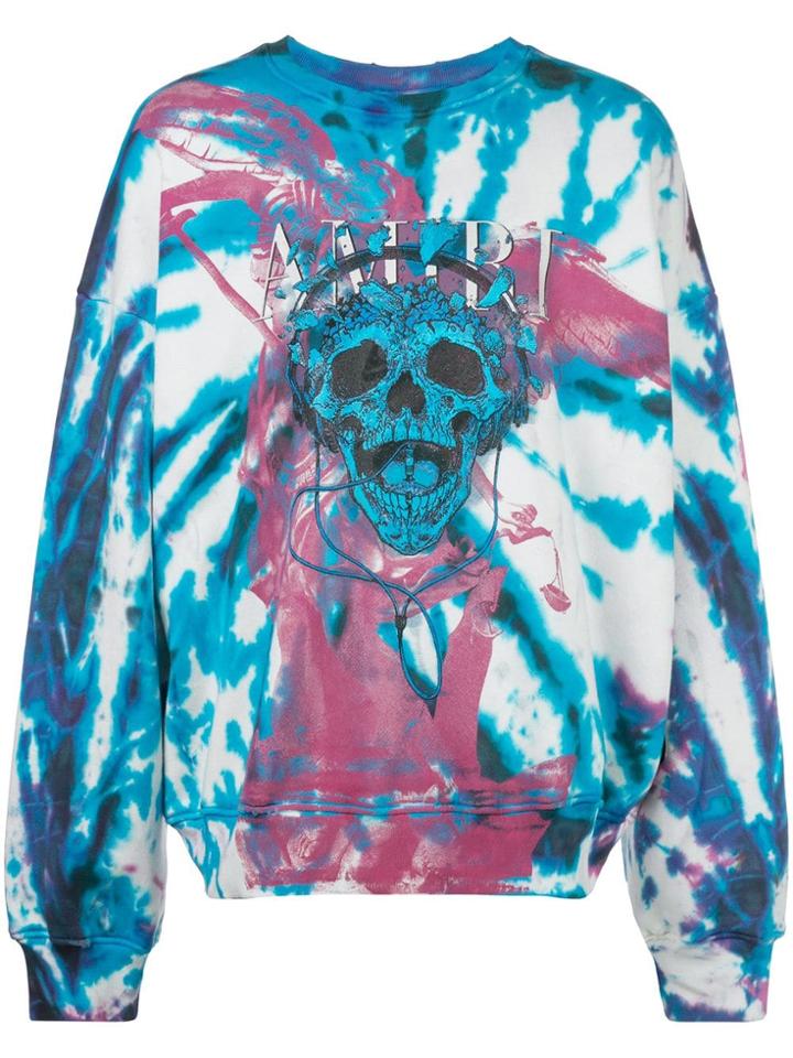 Amiri Tie-dye Print Sweatshirt - Blue