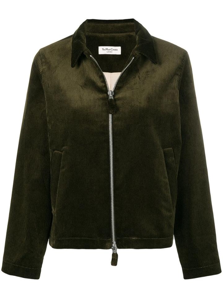 Ymc Zip Front Corduroy Jacket - Green