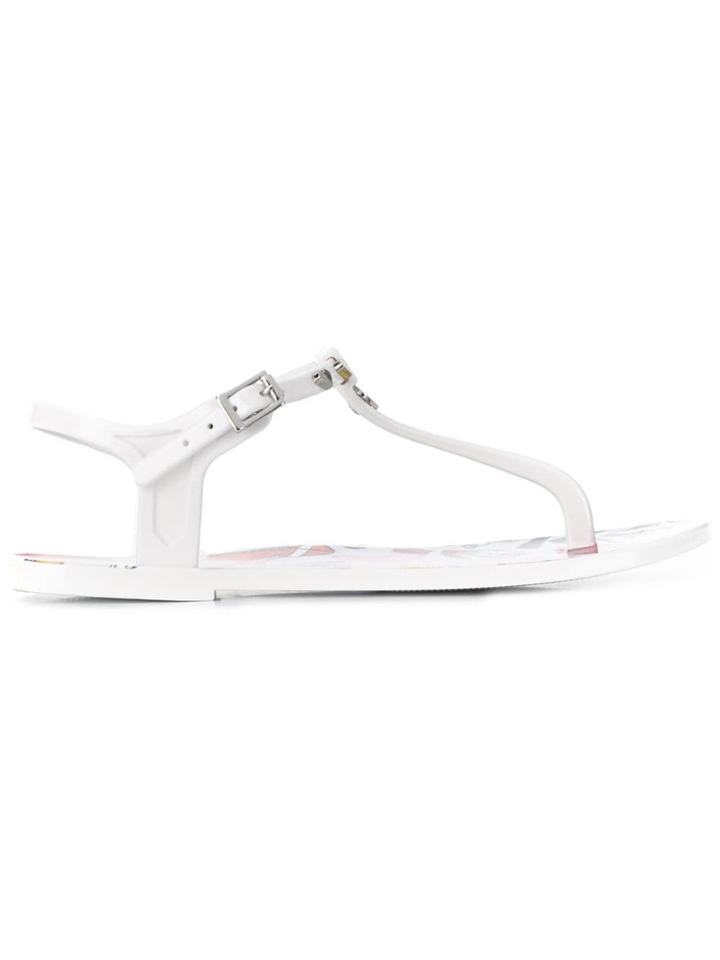 Love Moschino Heart Thong Strap Sandals - White