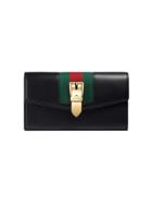 Gucci Sylvie Leather Continental Wallet - Black