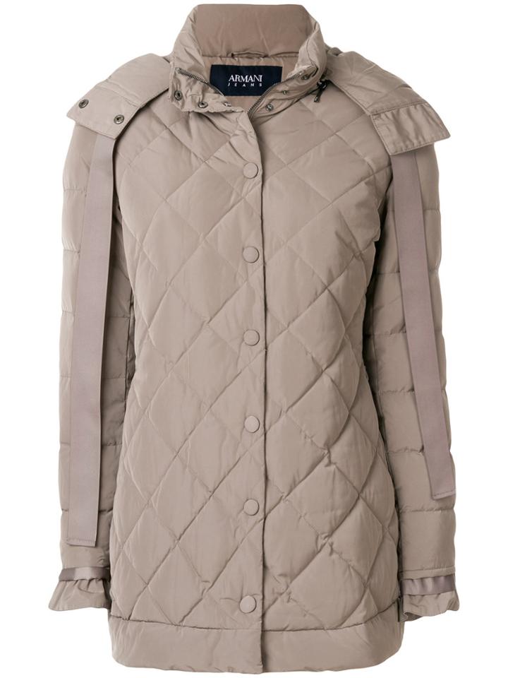 Armani Jeans Quilted Jacket - Nude & Neutrals