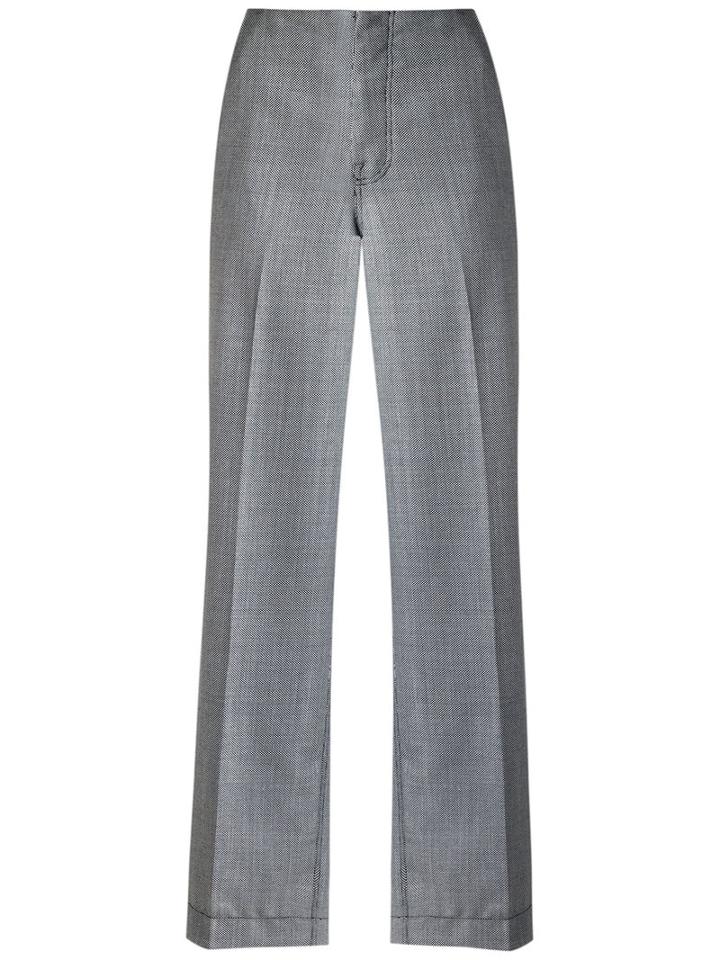 Reinaldo Lourenço - Straight Trousers - Women - Polyester - 42, Grey, Polyester