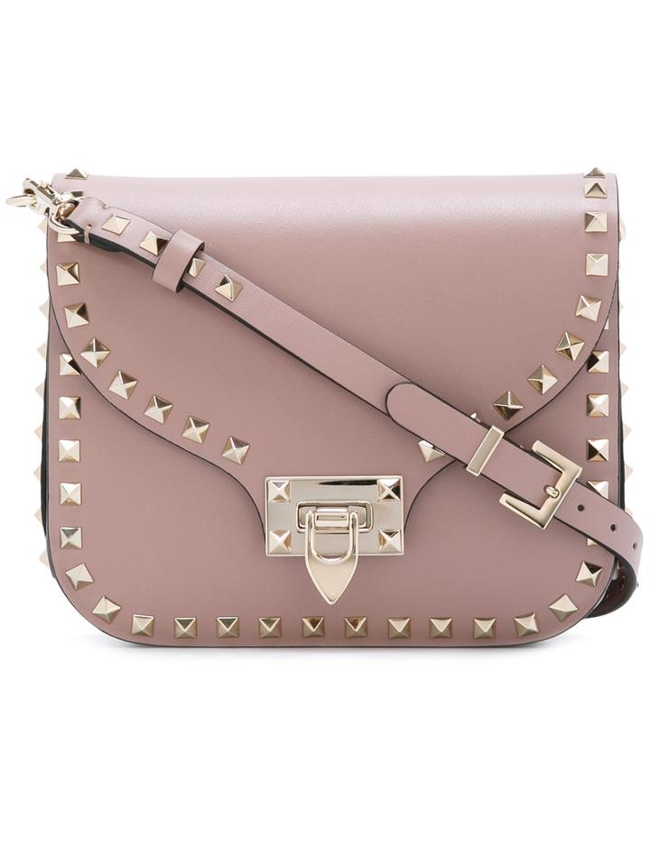 Valentino - Valentino Garavani Rockstud Crossbody Bag - Women - Calf Leather/metal (other) - One Size, Women's, Nude/neutrals, Calf Leather/metal (other)