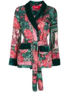 F.r.s For Restless Sleepers Floral-print Smoking Jacket - Green