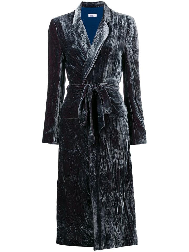 Ailanto Creased-effect Coat - Blue