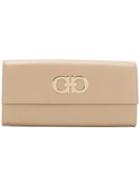 Salvatore Ferragamo Double Gancio Long Wallet - Nude & Neutrals