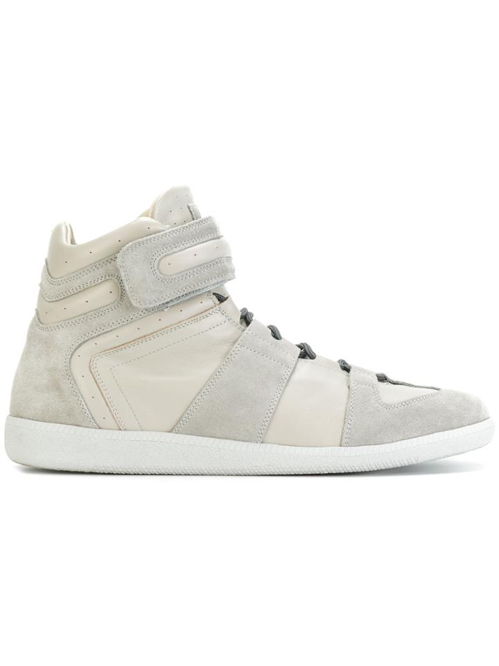 Maison Margiela Paneled Hi-top Sneakers - Nude & Neutrals