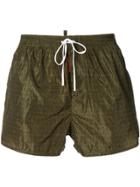 Dsquared2 All Over Logo Swim Shorts - Green