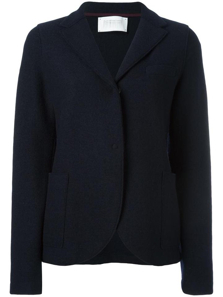 Harris Wharf London Patch Pockets Blazer, Women's, Size: 46, Blue, Virgin Wool