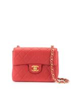 Chanel Pre-owned Quilted Chain Shoulder Bag - Red