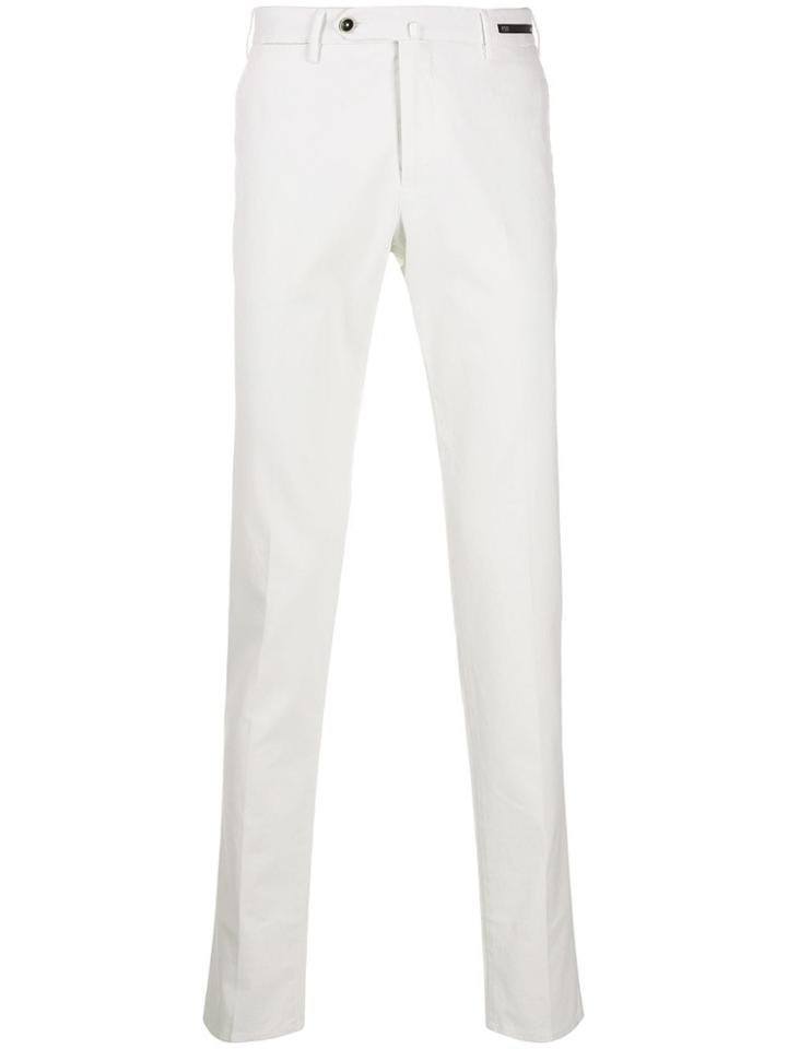 Pt01 Tailored Straight Leg Trousers - White