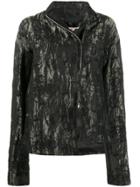 Romeo Gigli Pre-owned 1990s Floral Metallic Jacket - Black