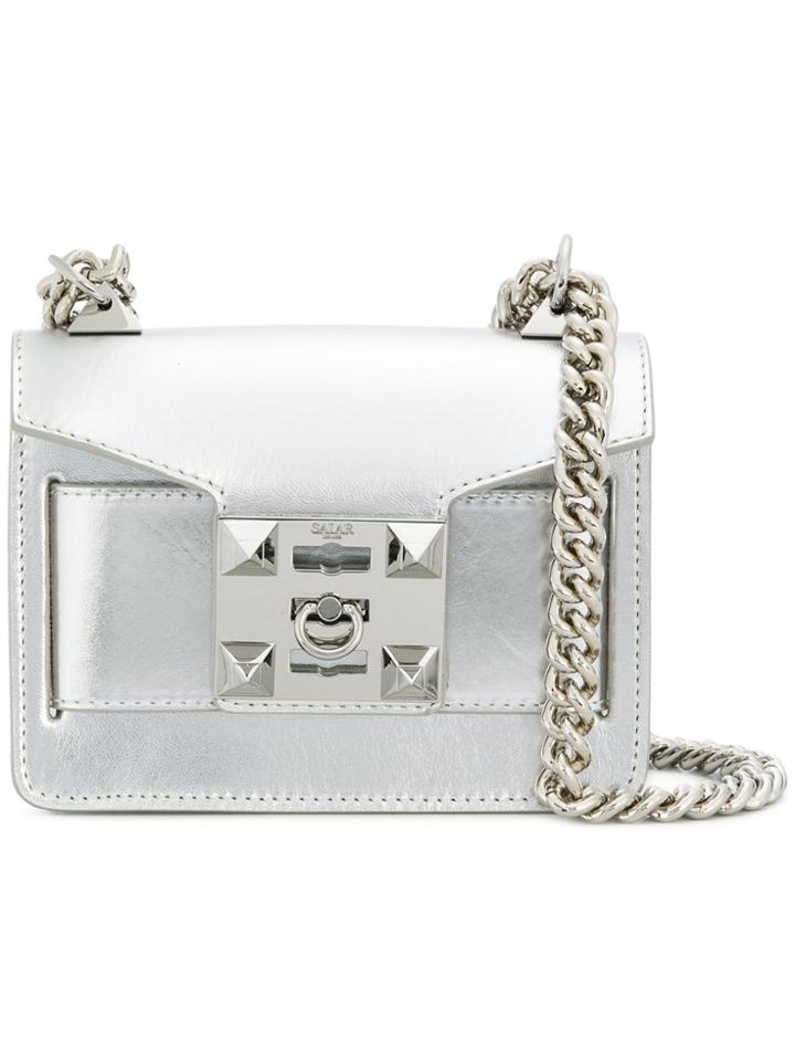 Salar Metallic Chain Shoulder Bag