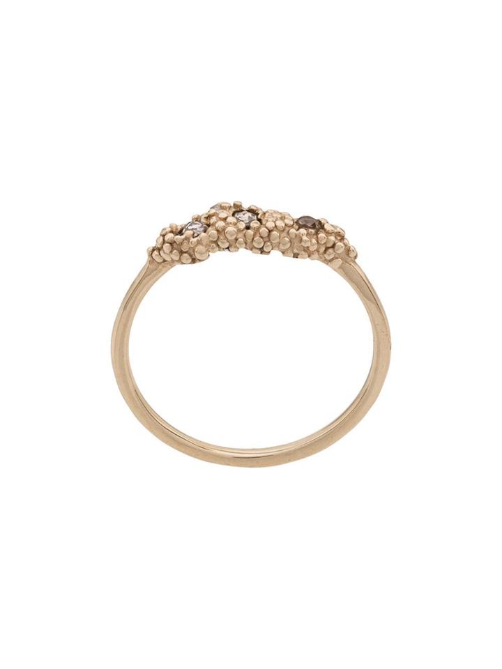 Niza Huang 9kt Gold Diamond 3 Stone Ring