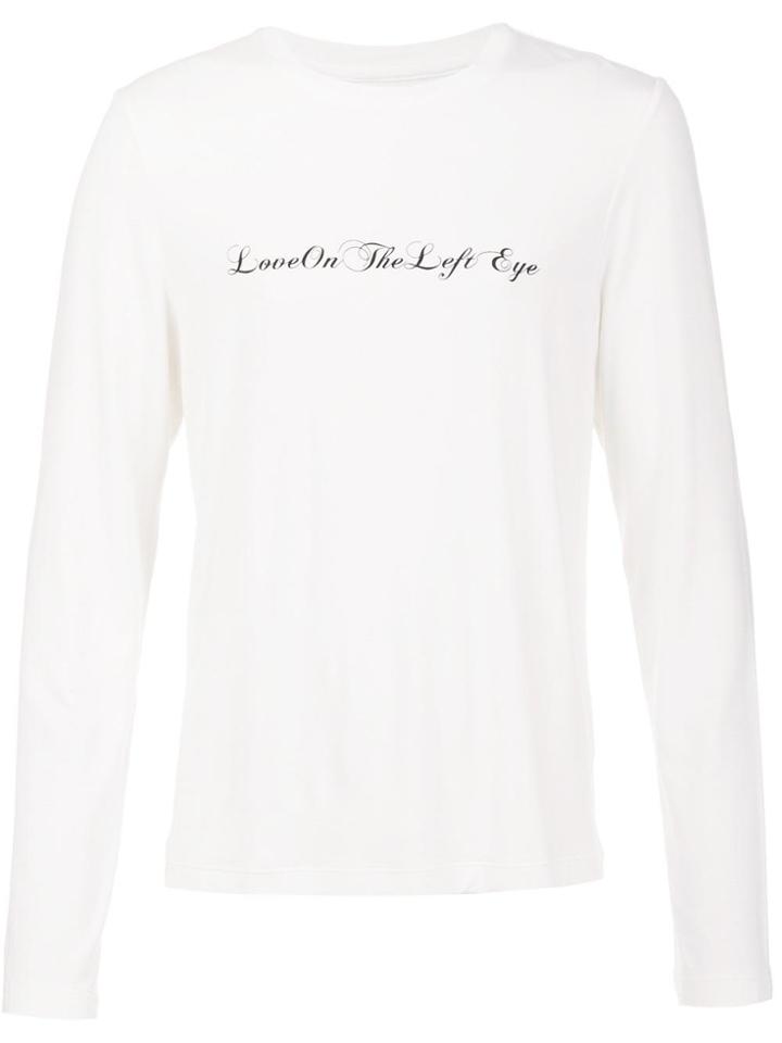 Christian Dada 'love' Long Sleeved T-shirt - White