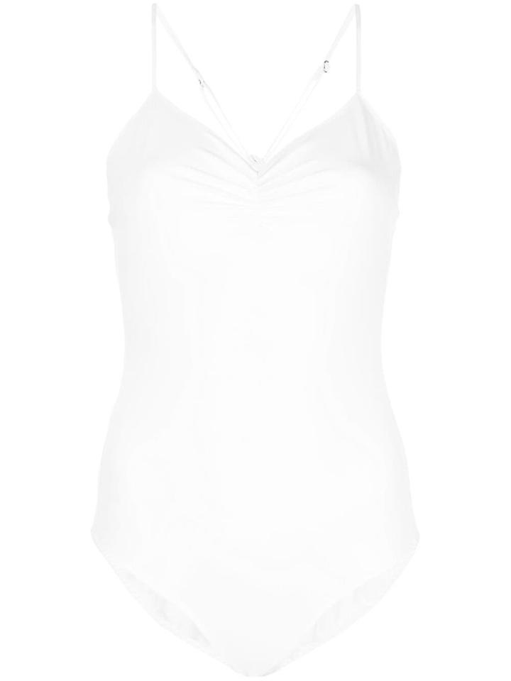 Tibi Cami Draped Bodysuit - White