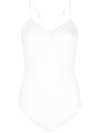 Tibi Cami Draped Bodysuit - White
