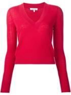 Elizabeth And James V-neck Jumper, Women's, Size: Large, Red, Merino