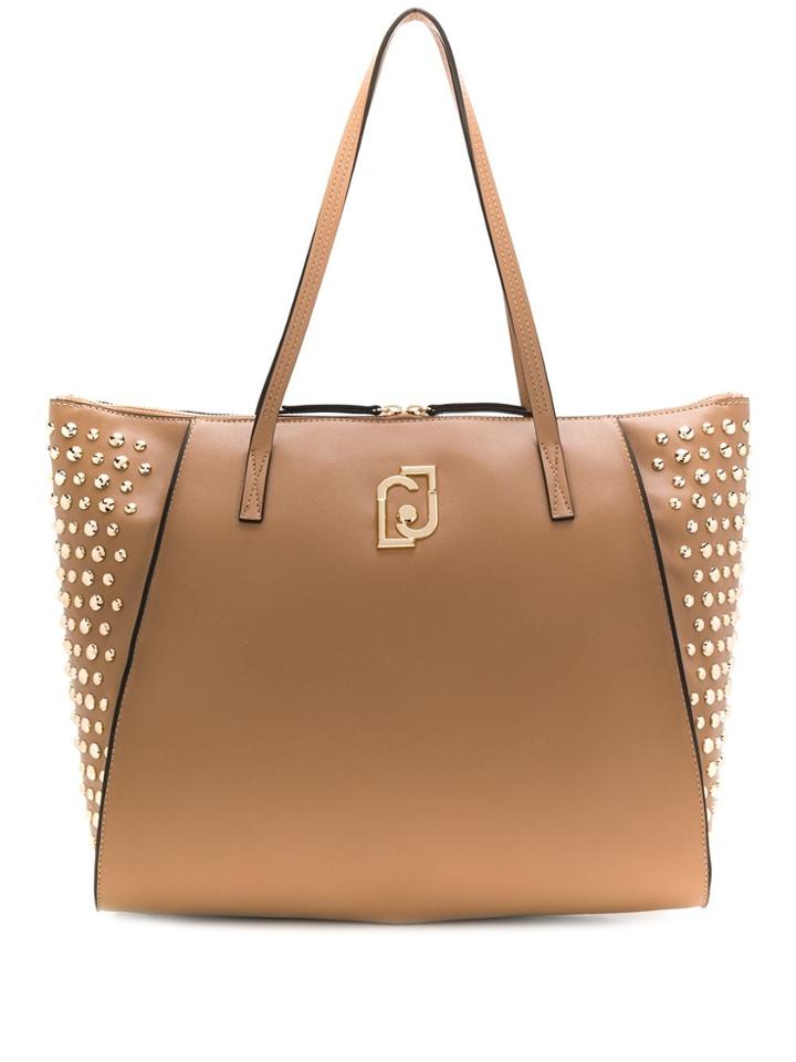 Liu Jo Stud Detail Shoulder Bag - Neutrals