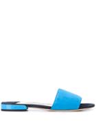 Jimmy Choo Suede Sliders - Blue