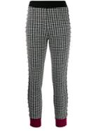 Just Cavalli Houndstooth Pierced Leggings - Black