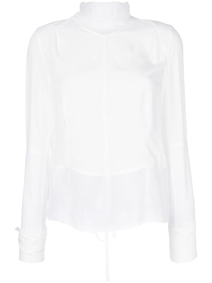 Ann Demeulemeester High Neck Blouse - White