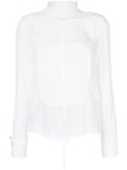 Ann Demeulemeester High Neck Blouse - White