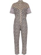 Isabel Marant Étoile Lindsie V Neck Patchwork Cotton Jumpsuit - Pink