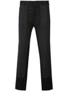 Comme Des Garçons Homme Plus Pinstripe Panel Trousers - Black