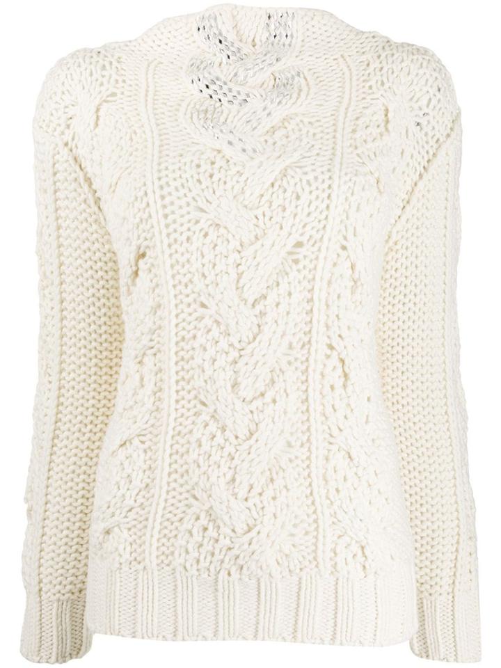 Ermanno Scervino Cable-knit Long Sleeve Jumper - White
