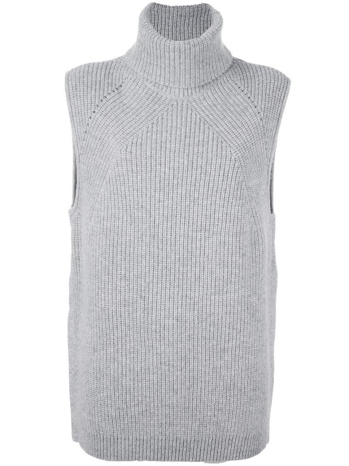 Loma 'thora' Sleeveless Roll Neck Jumper, Women's, Size: Xs/s, Grey, Cashmere/wool