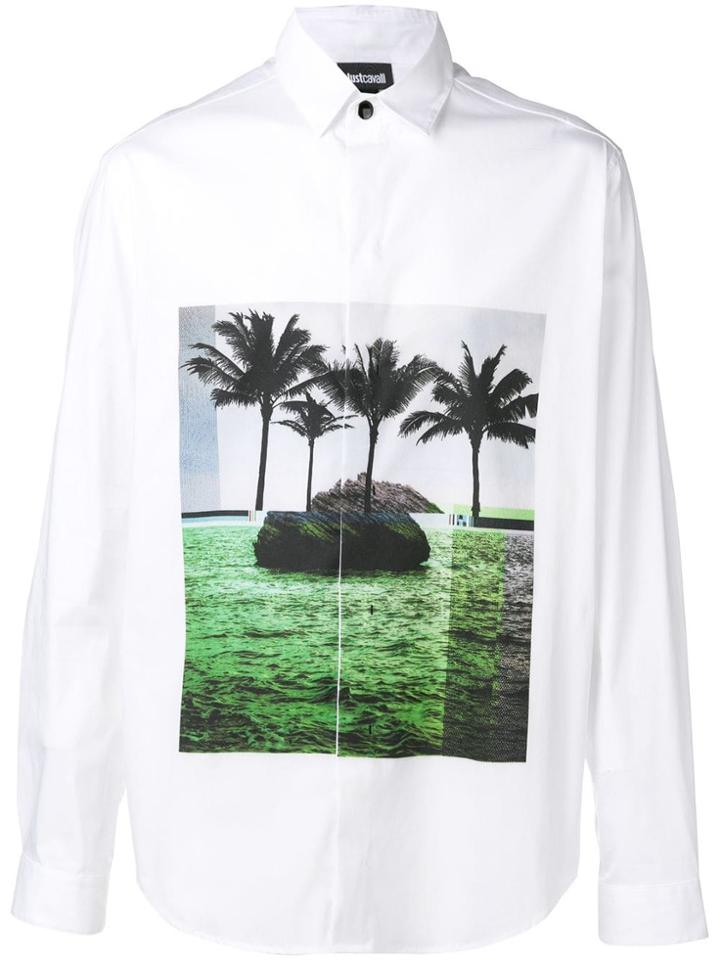 Just Cavalli Graphic Print Shirt - White