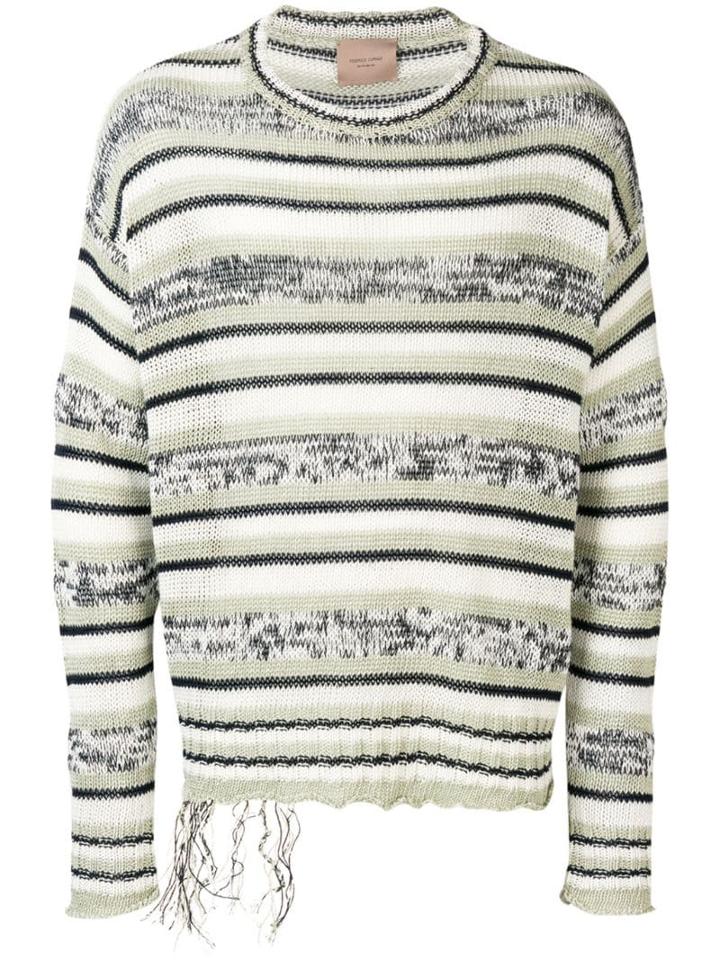 Federico Curradi Striped Knit Sweater - White