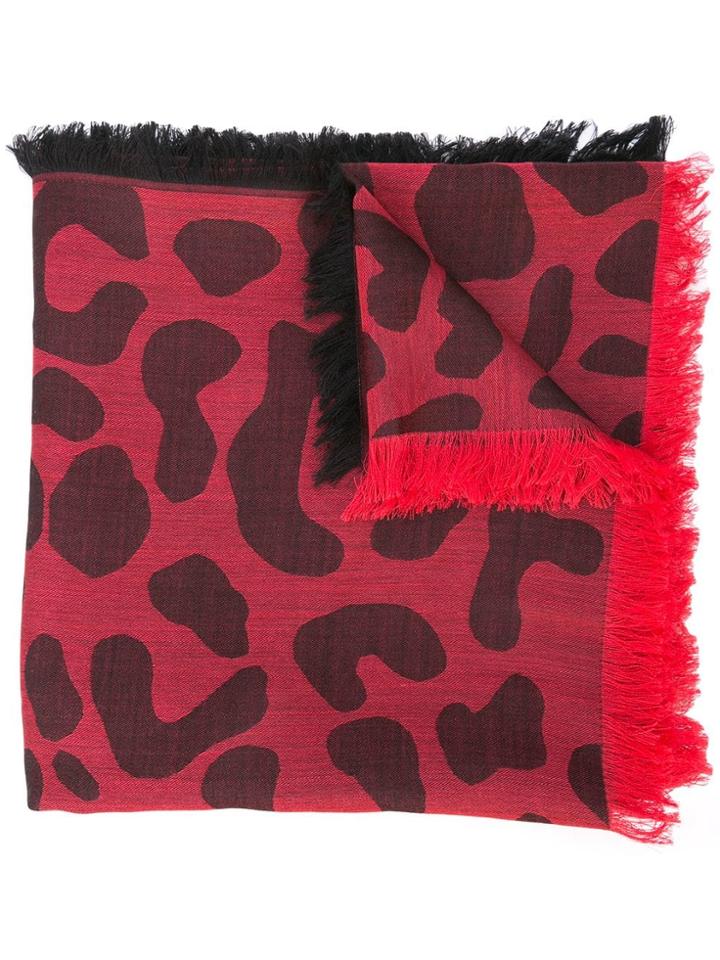 Carolina Herrera Animal-print Scarf - Red
