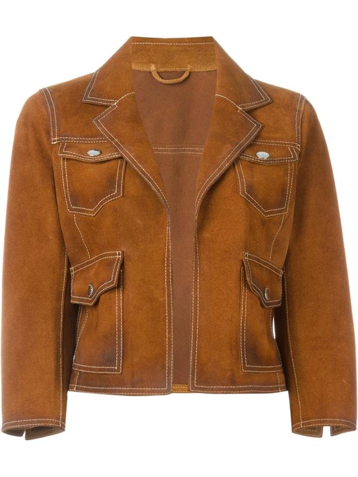 Dsquared2 Cropped Suede Jacket