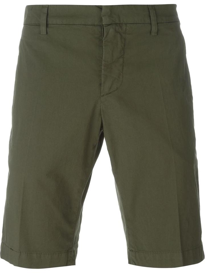 Dondup Chino Shorts, Men's, Size: 34, Green, Cotton/spandex/elastane