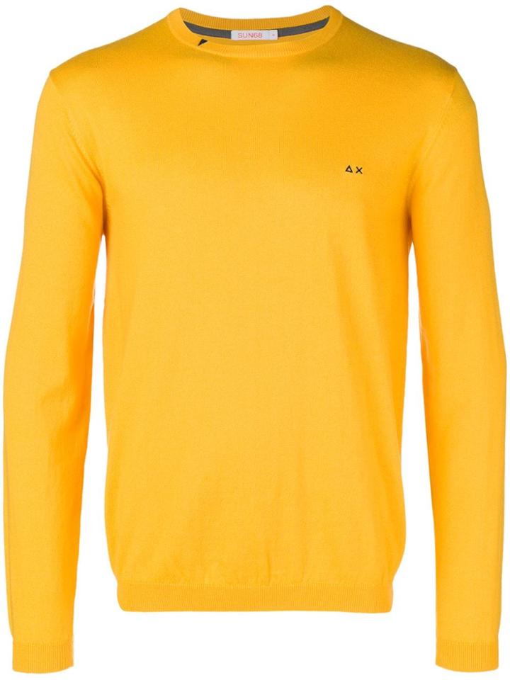 Sun 68 Fine Knit Sweater - Yellow & Orange